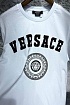 Мужская белая футболка Versace logo-print Medusa