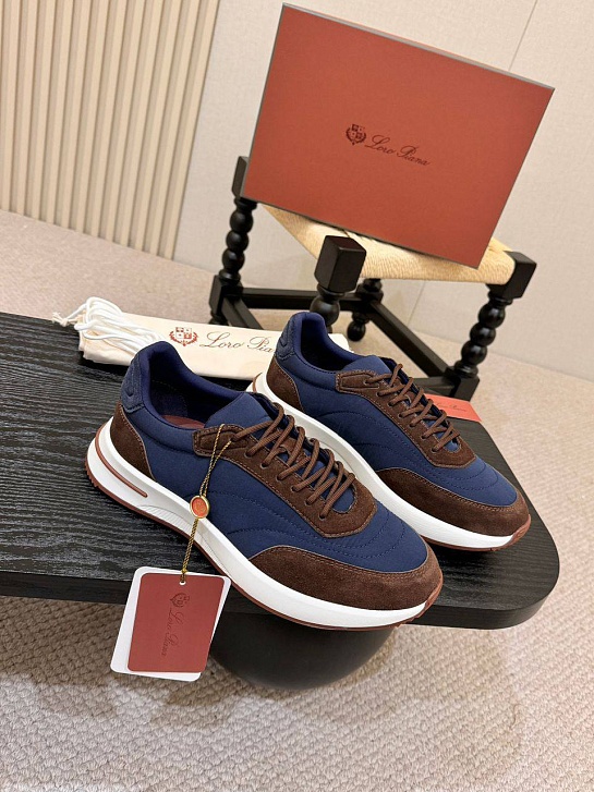 Мужские кроссовки Loro Piana Week End Walk - Blue / Brown