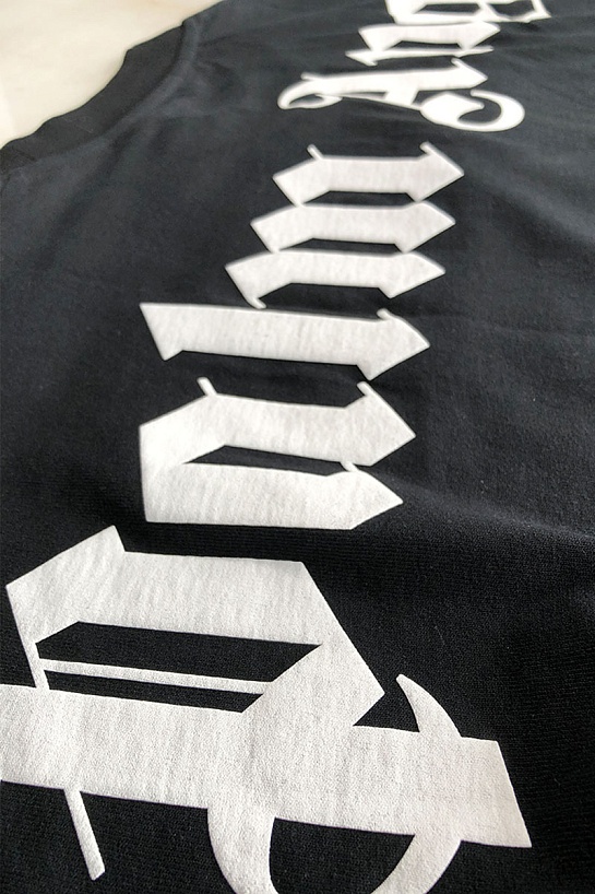 Черная оверсайз футболка Palm Angels logo-print