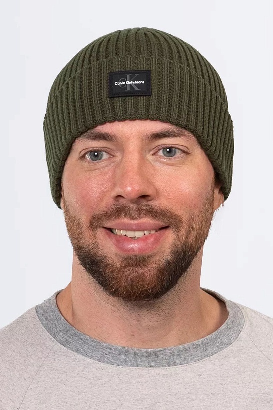 Шапка Calvin Klein logo-badge - Khaki