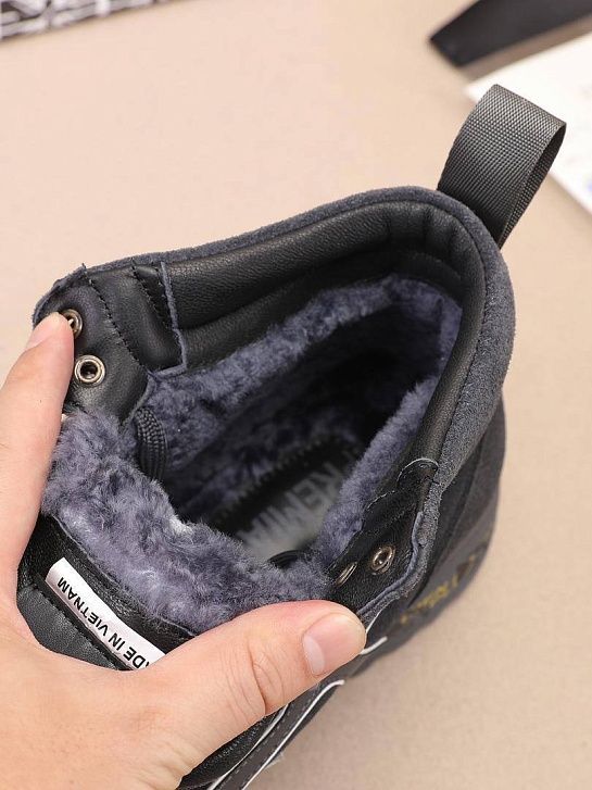 Замшевые кроссовки с мехом Premiata high-top - Grey
