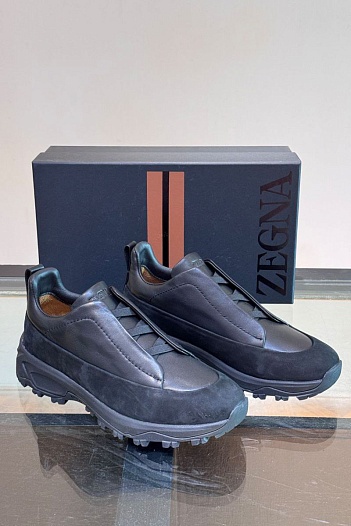 Мужские кроссовки Zegna Triple Stitch Monte - Navy   