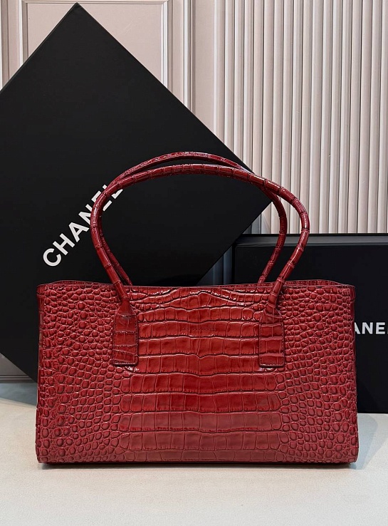 Кожаная сумка Chanel Shopping Tote premium 35x19x12 см