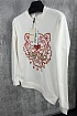 Белый мужской свитшот Kenzo Tiger Head embroidered