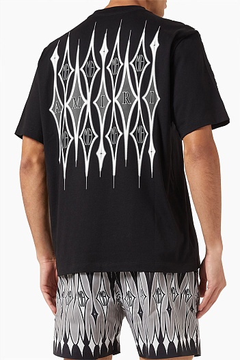 Футболка чёрного цвета Amiri Argyle Monogram   