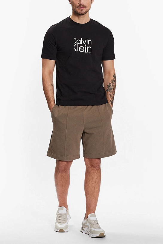 Мужская чёрная футболка Calvin Klein logo-print