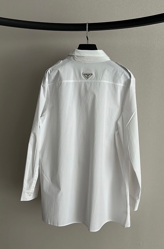 Белая женская рубашка Prada