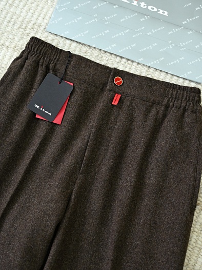 Мужские коричневые брюки Kiton premium   
