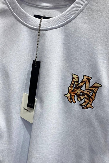 Белая мужская футболка Amiri Chinese New Year logo   