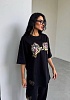Женская чёрная оверсайз футболка Balenciaga