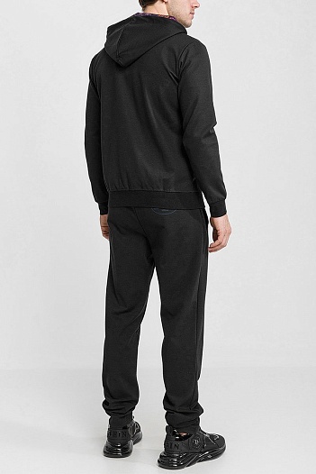 Мужские чёрные штаны Etro Paisley Logo   