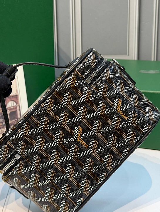 Кожаная сумка Goyard Muse Mini Vanity ​premium 16,5x10,5x8 см