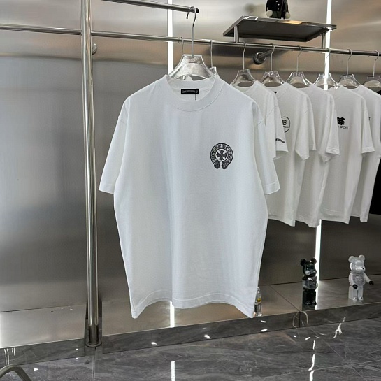 Белая оверсайз футболка Chrome Hearts Premium