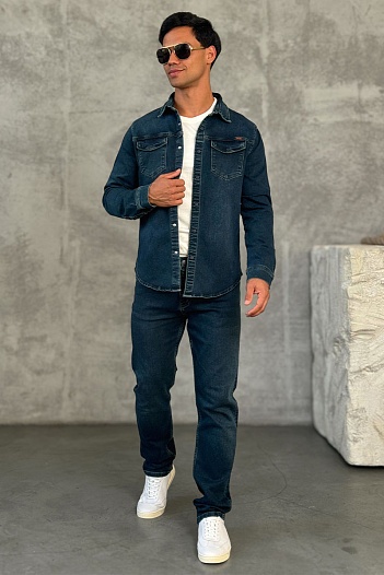 Мужские джинсы Loro Piana тёмно-синего цвета   