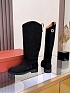 Женские замшевые сапоги Loro Piana premium - Black