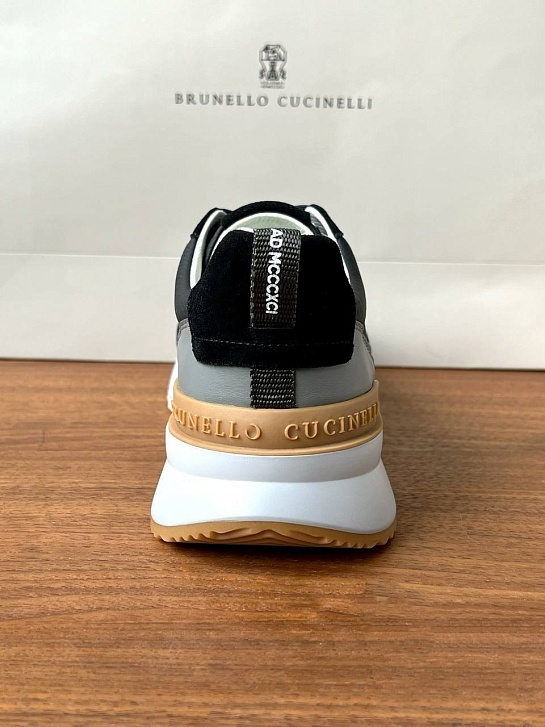 Кожаные кроссовки Brunello Cucinelli Premium - Black