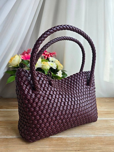 Кожаная сумка Bottega Veneta intrecciato 30x14 см   
