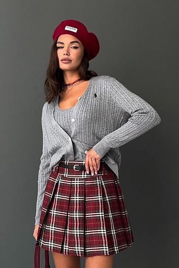 Женская серая кофта двойка Polo Ralph Lauren   