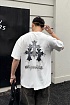 Белая оверсайз футболка Chrome Hearts Premium