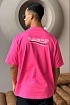 Мужская оверсайз футболка Balenciaga розового цвета
