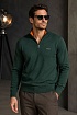 Мужской джемпер Hugo Boss quarter zip - Green