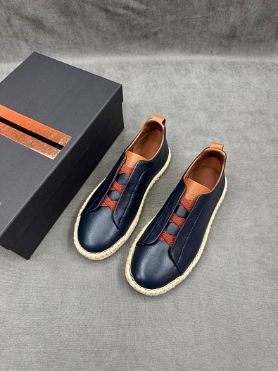 Мужские кроссовки Ermenegildo Zegna Triple Stitch - Navy   