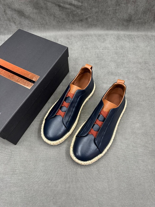 Мужские кроссовки Ermenegildo Zegna Triple Stitch - Navy