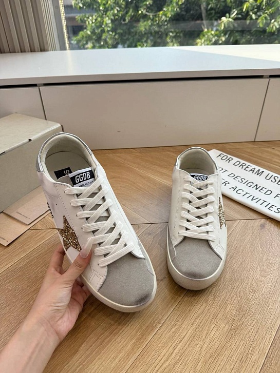 Женские кожаные кроссовки Golden Goose Super Star premium