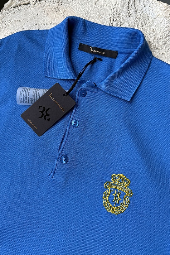 Классическое мужское поло Billionaire синего цвета