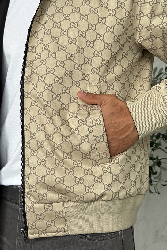 Чёрная двусторонняя ветровка Gucci