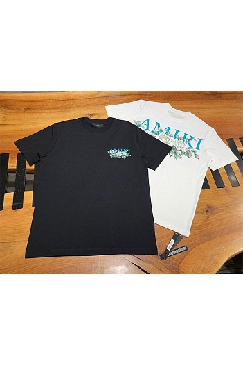 Мужская белая футболка Amiri Floral   