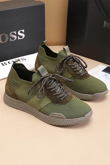 Текстильные кроссовки Hugo Boss Titanium - Green   