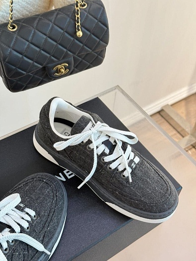 Женские кроссовки Chanel Premium - Grey   