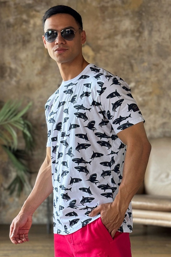 Белая мужская футболка Paul&Shark