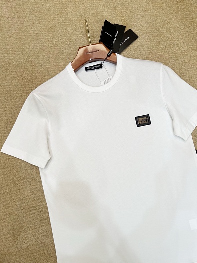 Мужская белая футболка Dolce & Gabbana Premium   