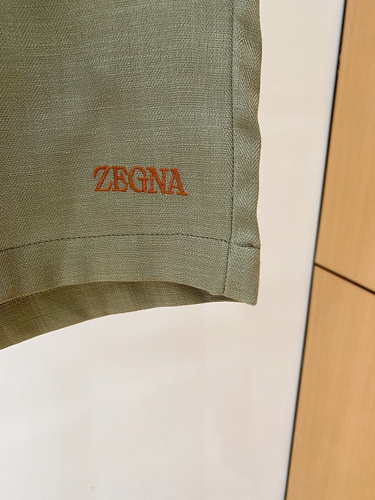 Шорты цвета хаки Zegna premium