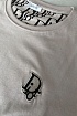 Бежевая мужская футболка Dior embroidered logo