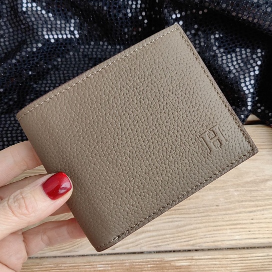 Кожаный кошелёк Hermes 12х10 см
