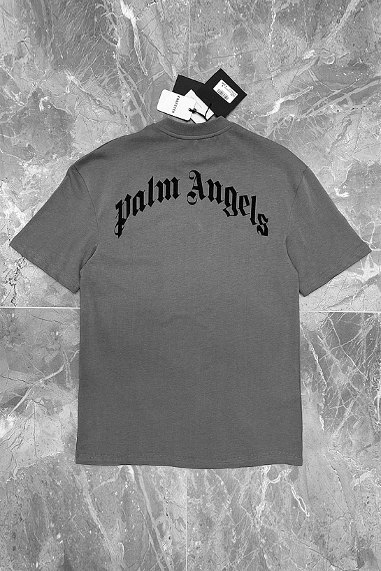 Серая оверсайз футболка Palm Angels Leopard Bear