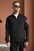 Кофта на молнии Moncler striped logo - Black