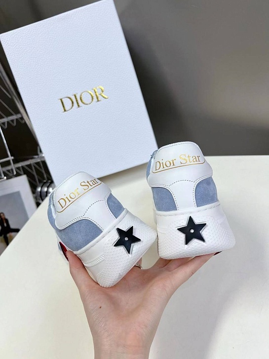 Женские комбинированные кроссовки  Dior Stars - Blue