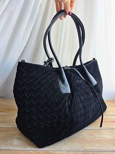 Замшевая сумка Bottega Veneta intrecciato 42x26   