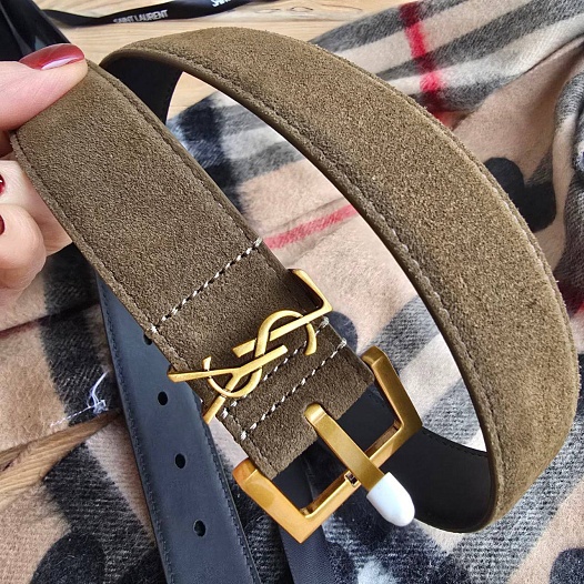 Замшевый ремень Yves Saint Laurent   