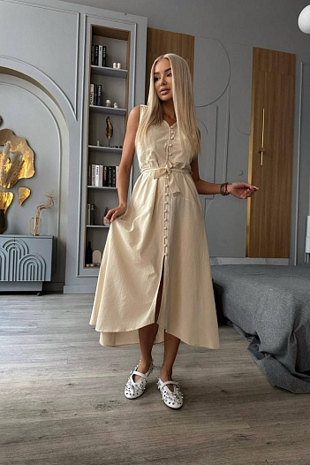Женский сарафан Brunello Cucinelli Premium - Beige   