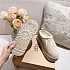 Меховые женские слипоны UGG Tassle - Beige