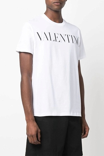 Мужская белая футболка Valentino   