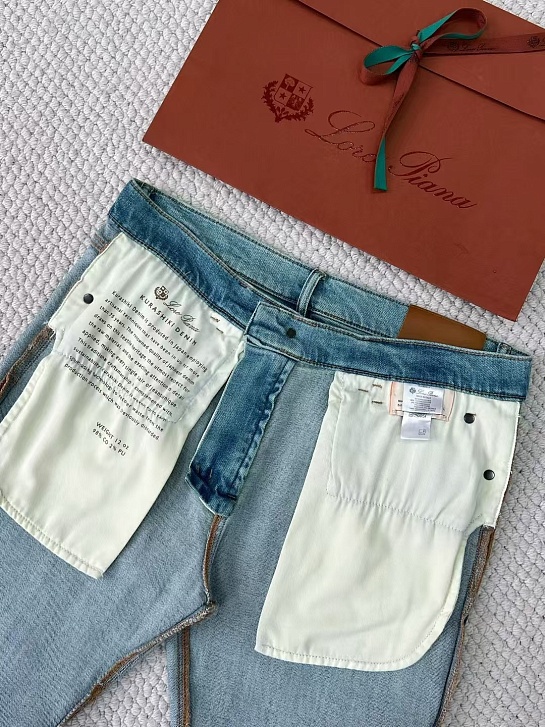 Мужские светло-синие джинсы Loro Piana Premium