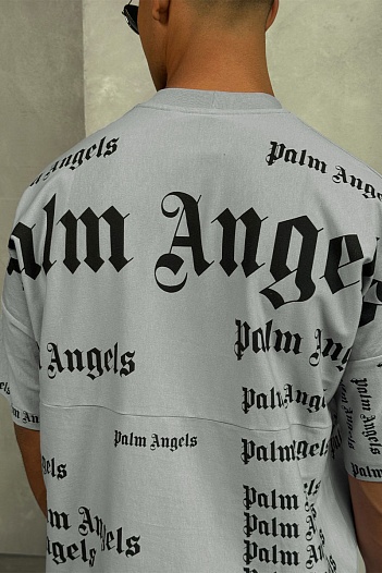 Серая оверсайз футболка Palm Angels Ultra Logo   