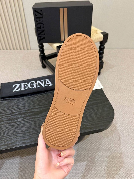 Замшевые кроссовки Ermenegildo Zegna Triple Stitch - Black