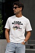 Белая оверсайз футболка Casablanca graphic-print
